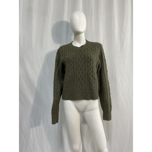 Favorite Daughter 'Cable' Green Pullover Sweater Size M - Picture 2 of 5